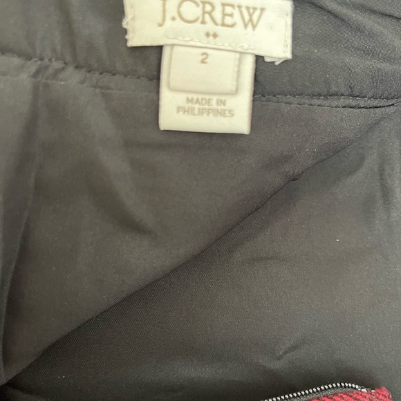 J. Crew Red and Black Checkered Mini Skirt - Picture 3 of 4